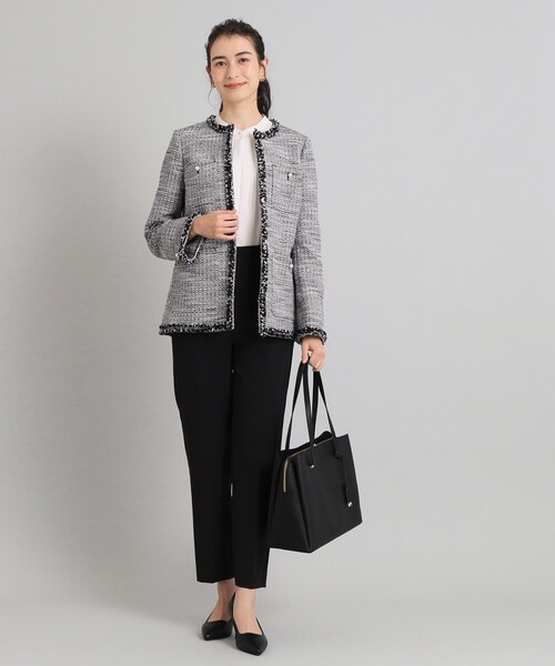 OPAQUE.CLIP（オペークドットクリップ）の「◆【A4収納可】3層トートバッグ/通勤・セレモニー対応（トートバッグ・レディース・ベージュ/グレー/ブラック・00）」の19枚目の写真