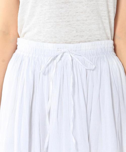coen(コーエン)の「【Market】ソリッドギャザーフレアスカート◆(スカート・レディース・オフホワイト/ネイビー・FREE)」の4枚目の写真