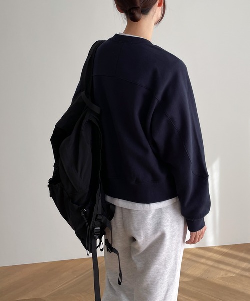 CANAL JEAN（キャナルジーン）の「El mar　コンパクト裏起毛クルーネックトレーナー（スウェット・レディース・オートミール/ネイビー/セージグリーン/ブラウン・ONE SIZE）」の15枚目の写真