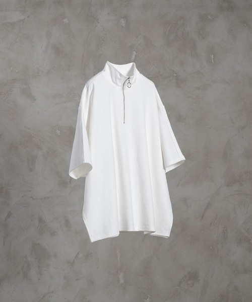 extra quality cotton punch dolman half ring zip T / エクストラ