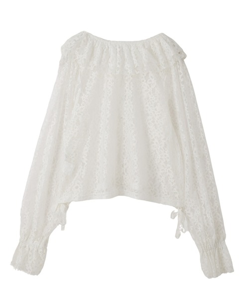 MILKFED.（ミルクフェド）の「LACE BLOUSE（シャツ/ブラウス・レディース・ホワイト/ライトブルー/ブラック・ONE SIZE）」の7枚目の写真