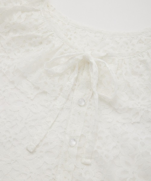 MILKFED.（ミルクフェド）の「LACE BLOUSE（シャツ/ブラウス・レディース・ホワイト/ライトブルー/ブラック・ONE SIZE）」の8枚目の写真