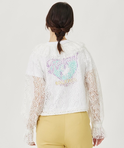 MILKFED.（ミルクフェド）の「LACE BLOUSE（シャツ/ブラウス・レディース・ホワイト/ライトブルー/ブラック・ONE SIZE）」の5枚目の写真