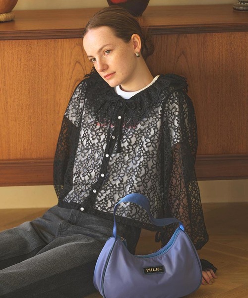 MILKFED.（ミルクフェド）の「LACE BLOUSE（シャツ/ブラウス・レディース・ホワイト/ライトブルー/ブラック・ONE SIZE）」の13枚目の写真
