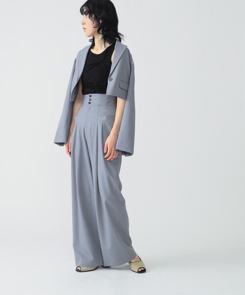 Ray BEAMS（レイビームス）の「RBS / シアー ショルダー ジャケット（テーラードジャケット・レディース・ブラック/シルバー・0/1）」の5枚目の写真