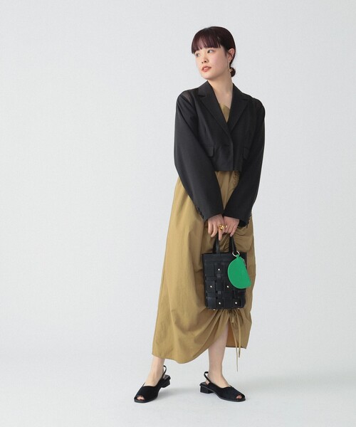 Ray BEAMS（レイビームス）の「RBS / シアー ショルダー ジャケット（テーラードジャケット・レディース・ブラック/シルバー・0/1）」の6枚目の写真