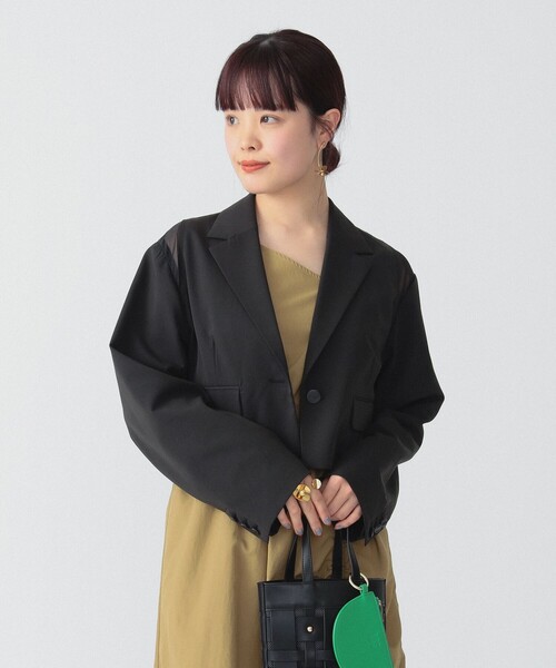Ray BEAMS（レイビームス）の「RBS / シアー ショルダー ジャケット（テーラードジャケット・レディース・ブラック/シルバー・0/1）」の11枚目の写真