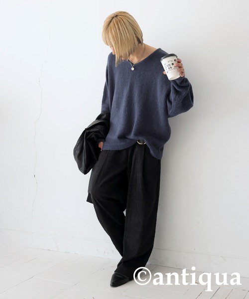 ニュアンス柄ジャガードパンツ（その他パンツ）｜antiqua（アンティカ）