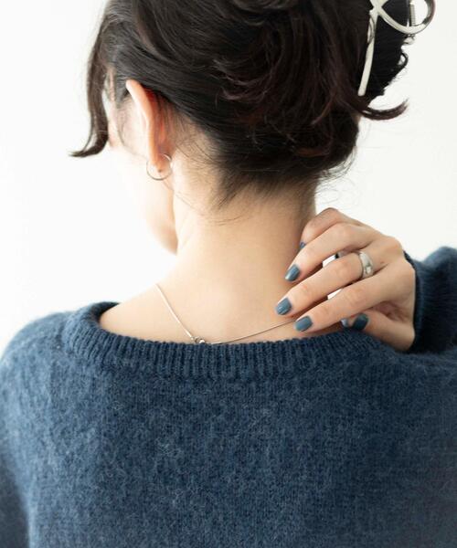 WEGO(ウィゴー)の「WEGO/スターモヘアタッチショートニット(ニット/セーター・レディース・ネイビー/アイボリー・FREE)」の7枚目の写真