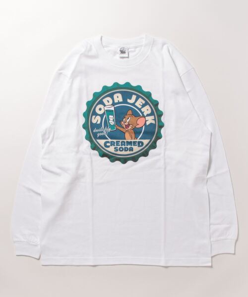 Tom&Jerry(トムアンドジェリー)の「【 Tom&Jerry 】 ロングスリーブTシャツ (チーズサークル/クリームソーダ)(Tシャツ/カットソー・レディース・ホワイト/ホワイト系その他・LARGE/X-LARGE)」の2枚目の写真
