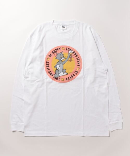 Tom&Jerry(トムアンドジェリー)の「【 Tom&Jerry 】 ロングスリーブTシャツ (チーズサークル/クリームソーダ)(Tシャツ/カットソー・レディース・ホワイト/ホワイト系その他・LARGE/X-LARGE)」の1枚目の写真