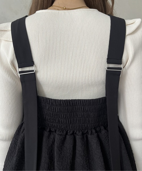 prose verse（プロズヴェール）の「チュールレイヤードバックベルトペプラムビスチェ（キャミソール・レディース・ブラック・MEDIUM）」の21枚目の写真