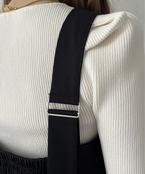 prose verse（プロズヴェール）の「チュールレイヤードバックベルトペプラムビスチェ（キャミソール・レディース・ブラック・MEDIUM）」の22枚目の写真