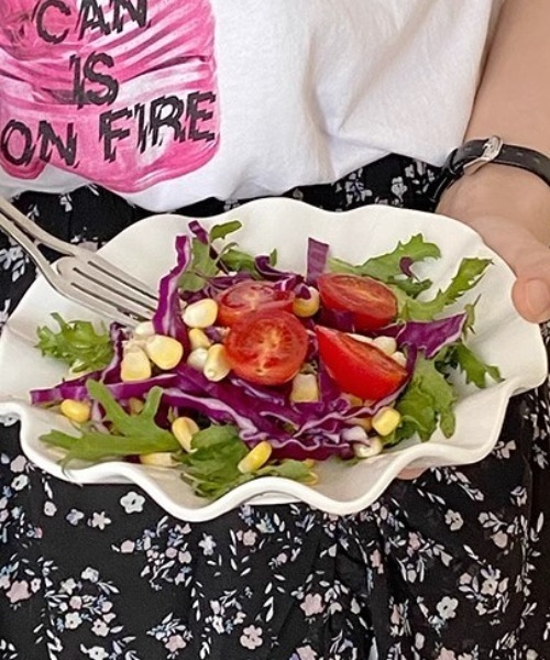 Made in I（メイドインアイ）の「うねうねフリルラウンドプレート（食器・レディース・ホワイト・FREE）」の13枚目の写真