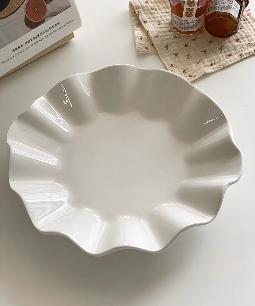 Made in I（メイドインアイ）の「うねうねフリルラウンドプレート（食器・レディース・ホワイト・FREE）」の21枚目の写真