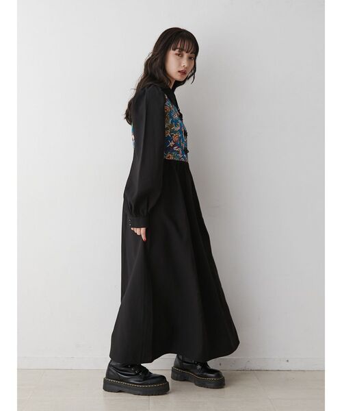 jouetie（ジュエティ）の「ゴブランチャイナフレアワンピース（ワンピース・レディース・ブラック/ピンク/アイボリー・MEDIUM）」の19枚目の写真