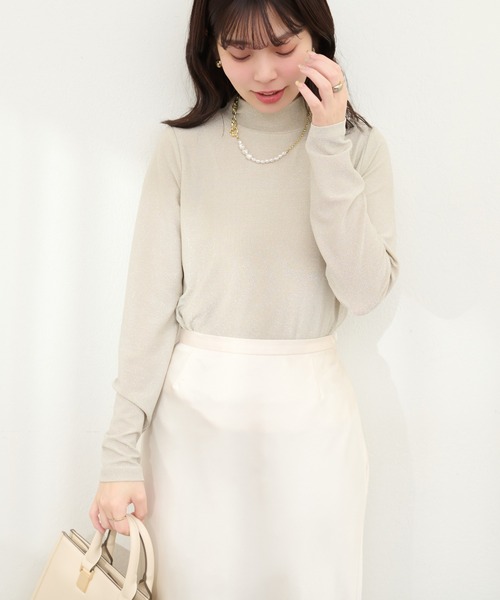 natural couture(ナチュラルクチュール)の「ラメフライスプチハイプルオーバー(Tシャツ/カットソー・レディース・ブラック/シルバー/ゴールド・FREE)」の15枚目の写真