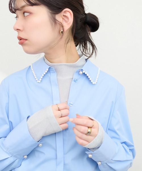 natural couture(ナチュラルクチュール)の「ラメフライスプチハイプルオーバー(Tシャツ/カットソー・レディース・ブラック/シルバー/ゴールド・FREE)」の11枚目の写真