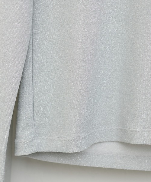 natural couture(ナチュラルクチュール)の「ラメフライスプチハイプルオーバー(Tシャツ/カットソー・レディース・ブラック/シルバー/ゴールド・FREE)」の14枚目の写真