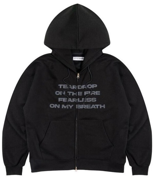 runningHIGH（ランニングハイ）の「【runningHIGH】LETTERING ZIP UP HOODIE（パーカー・レディース・グレー/カモフラージュ/ブラック・ONE SIZE）」の11枚目の写真