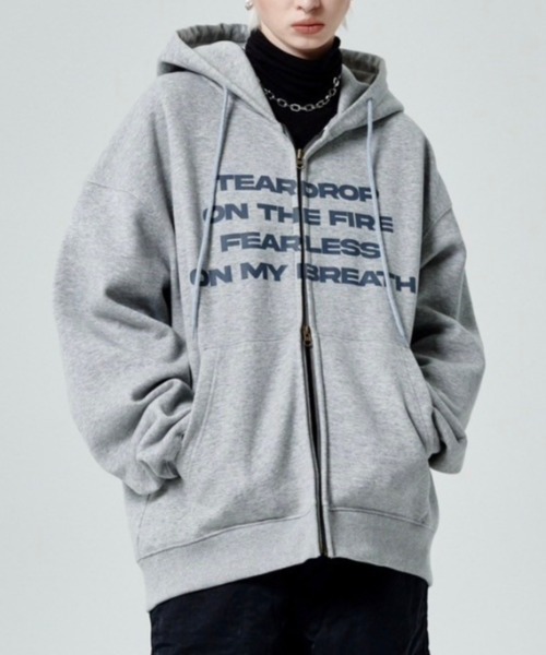runningHIGH（ランニングハイ）の「【runningHIGH】LETTERING ZIP UP HOODIE（パーカー・レディース・グレー/カモフラージュ/ブラック・ONE SIZE）」の16枚目の写真