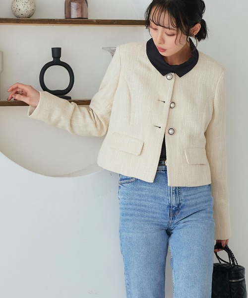 【美品】 un cinq ⿻ コットン 襟袖タック ブラウス セレモニー お仕事 20%off】un cinqフォーマル対応フリルネックブラウス | mumokuteki