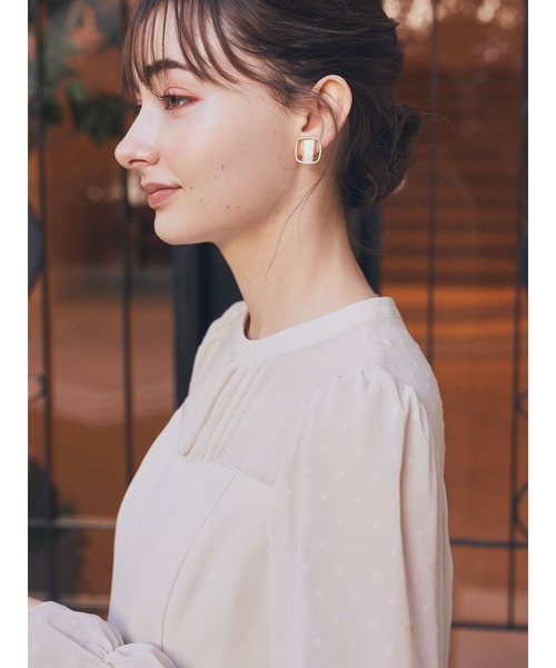 earth music&ecology（アースミュージックアンドエコロジー）の「シアードットドッキングワンピース（ドレス・レディース・ブラック/ベージュ・S/M）」の3枚目の写真