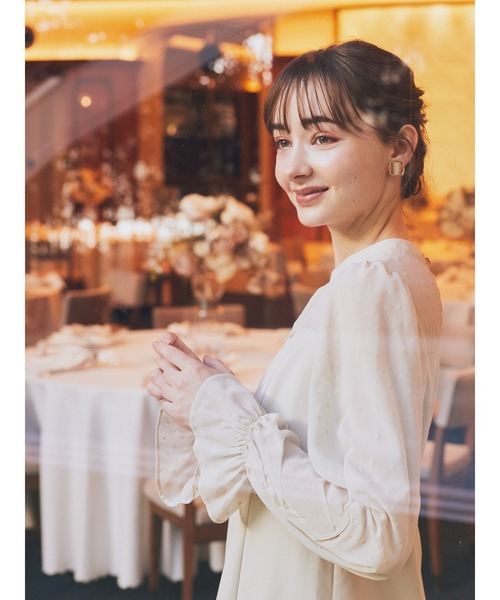 earth music&ecology（アースミュージックアンドエコロジー）の「シアードットドッキングワンピース（ドレス・レディース・ブラック/ベージュ・S/M）」の10枚目の写真