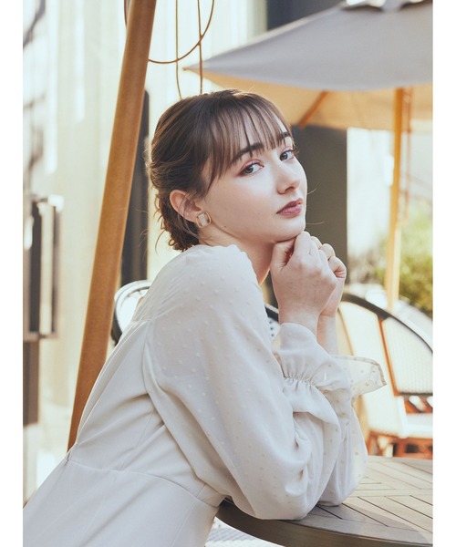 earth music&ecology（アースミュージックアンドエコロジー）の「シアードットドッキングワンピース（ドレス・レディース・ブラック/ベージュ・S/M）」の13枚目の写真