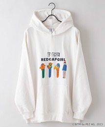 【PEZ × RED CAP GIRL】 裏毛イラスト ビッグシルエットフーディー プルパーカー