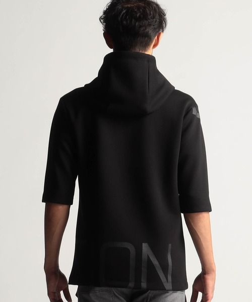 NICOLE CLUB FOR MEN（ニコルクラブフォーメン）の「ビッグロゴプリント５分袖パーカー（ベスト・メンズ・その他/ブラック/ミント/オレンジ系/アッシュグレー/オフホワイト・MEDIUM/X-LARGE/LARGE）」の13枚目の写真