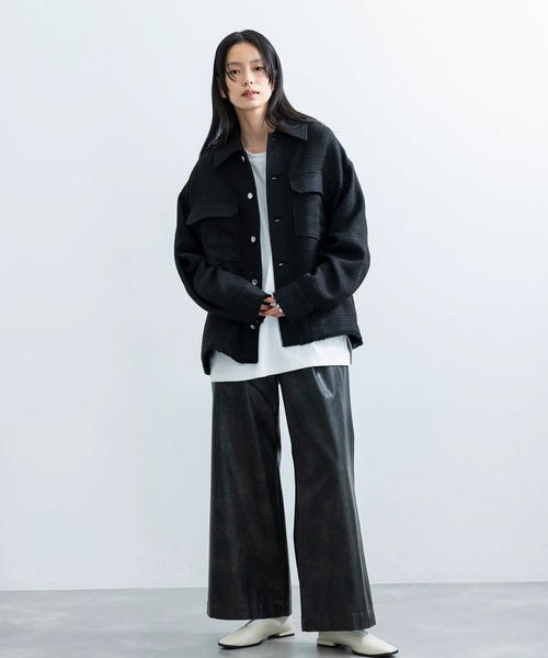 JUNRED(ジュンレッド)の「ヴィンテージウォッシュレザーワイドフレアパンツ(その他パンツ・メンズ・ブラック・L/M/S)」の20枚目の写真