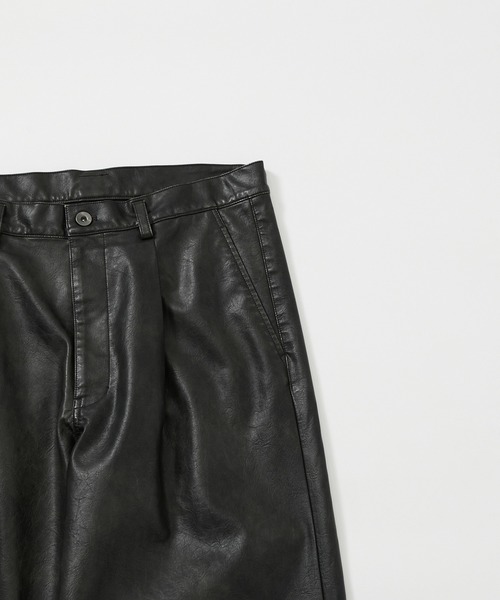 JUNRED(ジュンレッド)の「ヴィンテージウォッシュレザーワイドフレアパンツ(その他パンツ・メンズ・ブラック・L/M/S)」の7枚目の写真