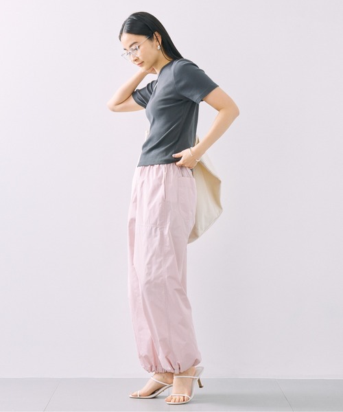 BABYLONE(バビロン)の「ドロストイージーワイドパンツ(その他パンツ・レディース・ベビーピンク/ライトベージュ・フリー)」の4枚目の写真