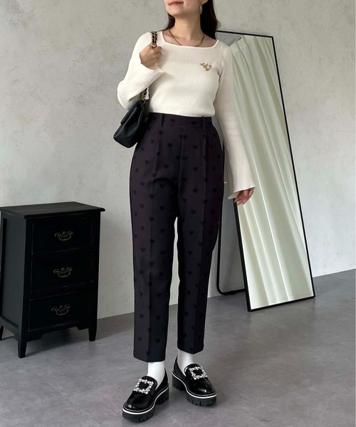 prose verse（プロズヴェール）の「スクエアネックフレアスリーブリブニット（ニット/セーター・レディース・ブラック/アイボリー/ピンク/ホワイト系その他・MEDIUM）」の19枚目の写真