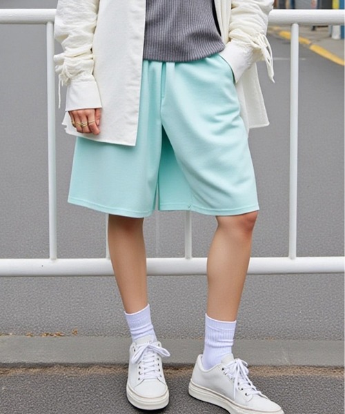 United Athle（ユナイテッドアスレ）の「【United Athle】8.2オンス スウェット ショーツ (裏パイル) 5199（スウェットパンツ・メンズ・インディゴブルー/ミント/ブラック/アッシュ/ナチュラル・L/S/XL/M）」の4枚目の写真