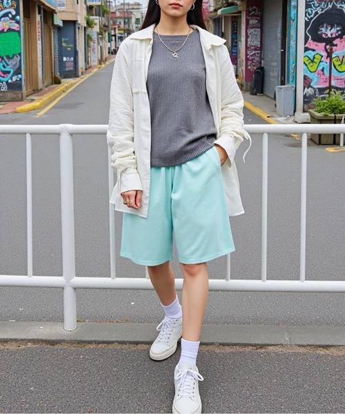 United Athle（ユナイテッドアスレ）の「【United Athle】8.2オンス スウェット ショーツ (裏パイル) 5199（スウェットパンツ・メンズ・インディゴブルー/ミント/ブラック/アッシュ/ナチュラル・L/S/XL/M）」の14枚目の写真