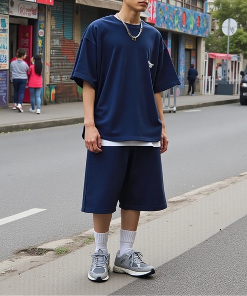 United Athle（ユナイテッドアスレ）の「【United Athle】8.2オンス スウェット ショーツ (裏パイル) 5199（スウェットパンツ・メンズ・インディゴブルー/ミント/ブラック/アッシュ/ナチュラル・L/S/XL/M）」の21枚目の写真