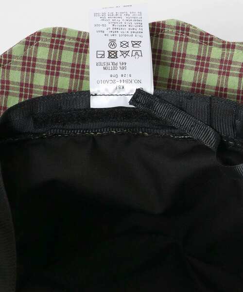 チェックリボンバケットHAT