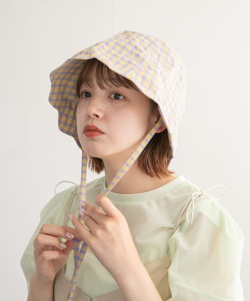 KBF（ケイビーエフ）の「チェックリボンバケットHAT（ハット）」 - WEAR