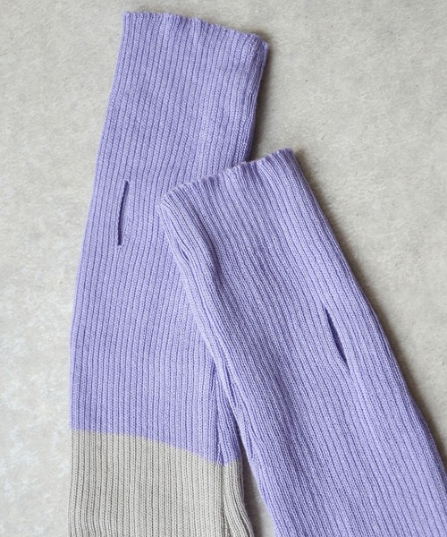 ibeul_(イベール)の「配色リブニット(ニット/セーター・レディース・ホワイト/パープル/グレー/ブラック・FREE)」の13枚目の写真