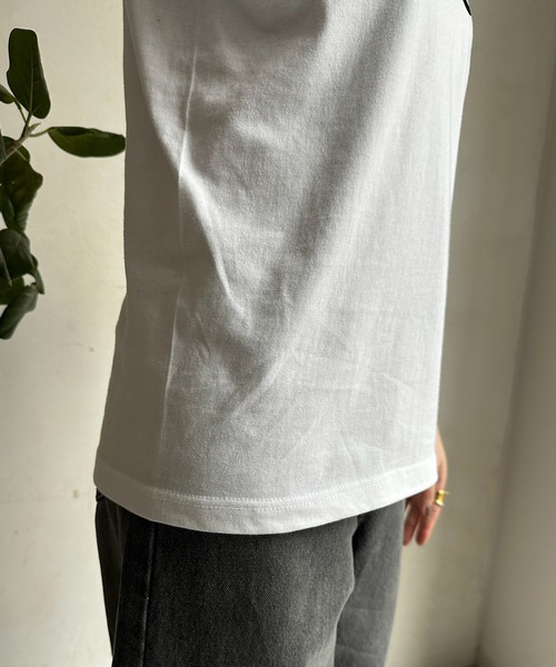 DouDou(ドゥドゥ)の「LuceフロッキーロゴTEE(Tシャツ/カットソー・レディース・ネイビー/チャコールグレー/ホワイト/ホワイト系その他・FREE)」の17枚目の写真