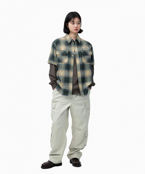 thisisneverthat(ディスイズネバーザット)の「Ombre Check S/S Shirt(シャツ/ブラウス・メンズ・ブラウン/グリーン・L/M/S/XL)」の7枚目の写真