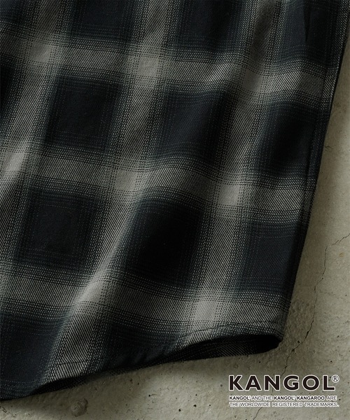KANGOL(カンゴール)の「KANGOL / カンゴール 別注 ワンポイント ロゴ刺繍 オーバーサイズ アソート レギュラーカラー半袖シャツ(シャツ/ブラウス・メンズ・ブラック系/ネイビー/ブラック系1/ネイビー系/オフホワイト/サックスブルー/ブルー系・L/M)」の18枚目の写真