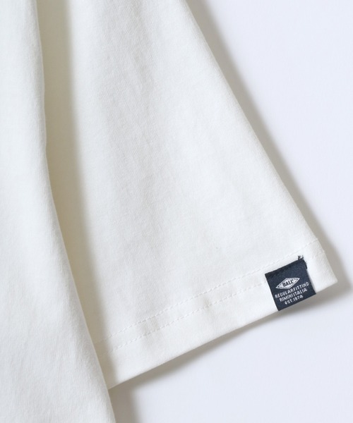 BALL(ボール)の「BALL/ボール POCKET SS TEE/ヘビーウェイト天竺 ミニロゴワッペン ワンポイント刺繍 ポケット 半袖Tシャツ/レディース メンズ(Tシャツ/カットソー・メンズ・モカ/ネイビー/チャコール/グリーン/レンガ/サックスブルー/ブラック/オフホワイト/グレー・M/L/LL)」の11枚目の写真