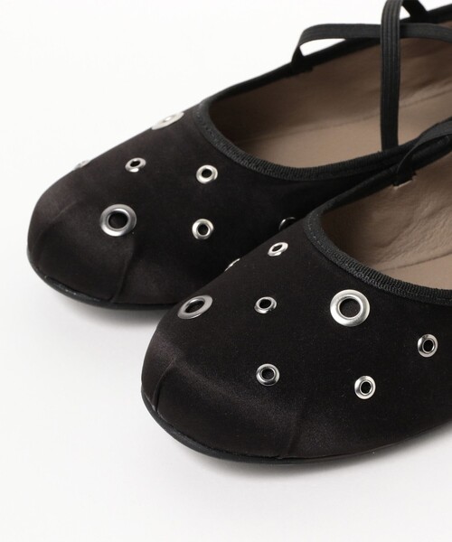 Ray BEAMS（レイビームス）の「Ray BEAMS / アイレット シューズ（バレエシューズ・レディース・ブラック/ピンク・36/37/38/39）」の3枚目の写真