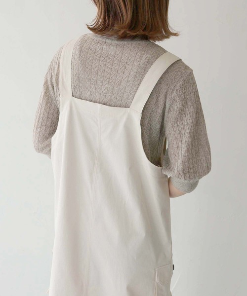 HER CLOSET（ハークローゼット）の「【shemoshelly】ミリタリージャンパースカート（ジャンパースカート・レディース・アイボリー/ブラック/ベージュ・M）」の9枚目の写真