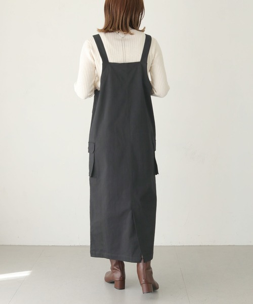 HER CLOSET（ハークローゼット）の「【shemoshelly】ミリタリージャンパースカート（ジャンパースカート・レディース・アイボリー/ブラック/ベージュ・M）」の20枚目の写真