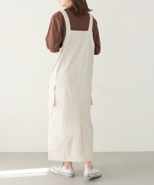 HER CLOSET（ハークローゼット）の「【shemoshelly】ミリタリージャンパースカート（ジャンパースカート・レディース・アイボリー/ブラック/ベージュ・M）」の11枚目の写真