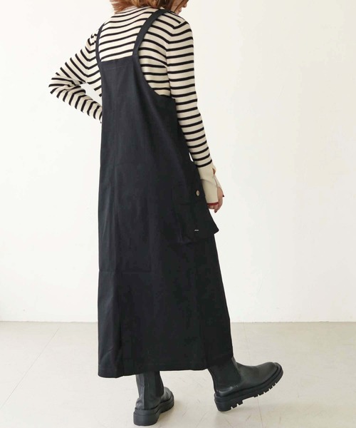 HER CLOSET（ハークローゼット）の「【shemoshelly】ミリタリージャンパースカート（ジャンパースカート・レディース・アイボリー/ブラック/ベージュ・M）」の22枚目の写真